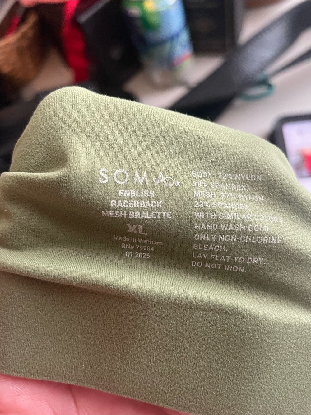 Soma Embliss Mesh Bralette RacerBack in SZ Xl in gently used condition - Picture 2 of 4